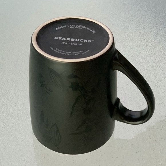 Starbucks 2020 Etched Floral Black Coffee Mug - Picture 6 of 7